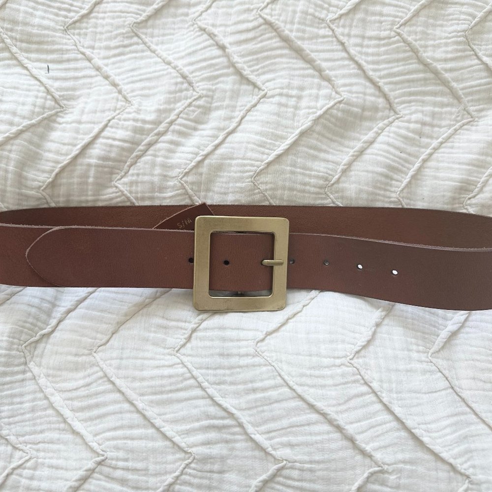 Free People Tan Leather Belt (S/M)